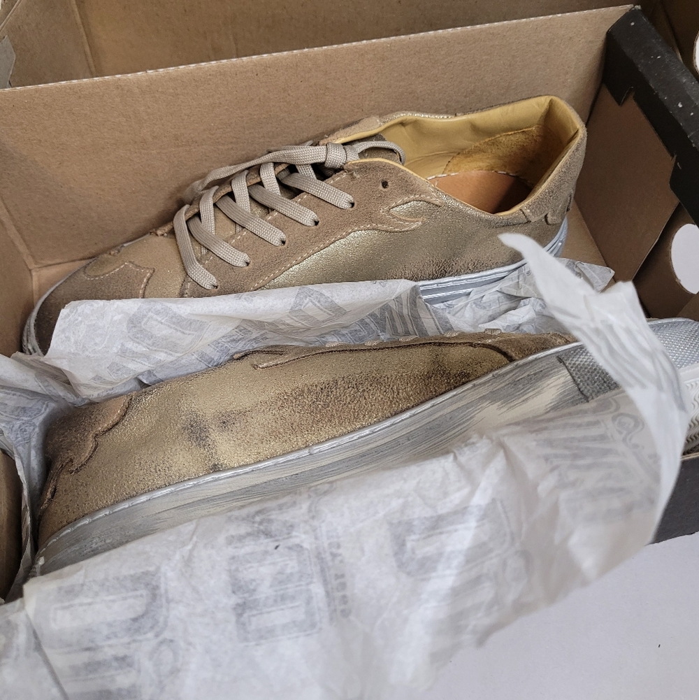 dingo Gold Glitter Star Lace-Up Sneakers - Picture 8 of 10